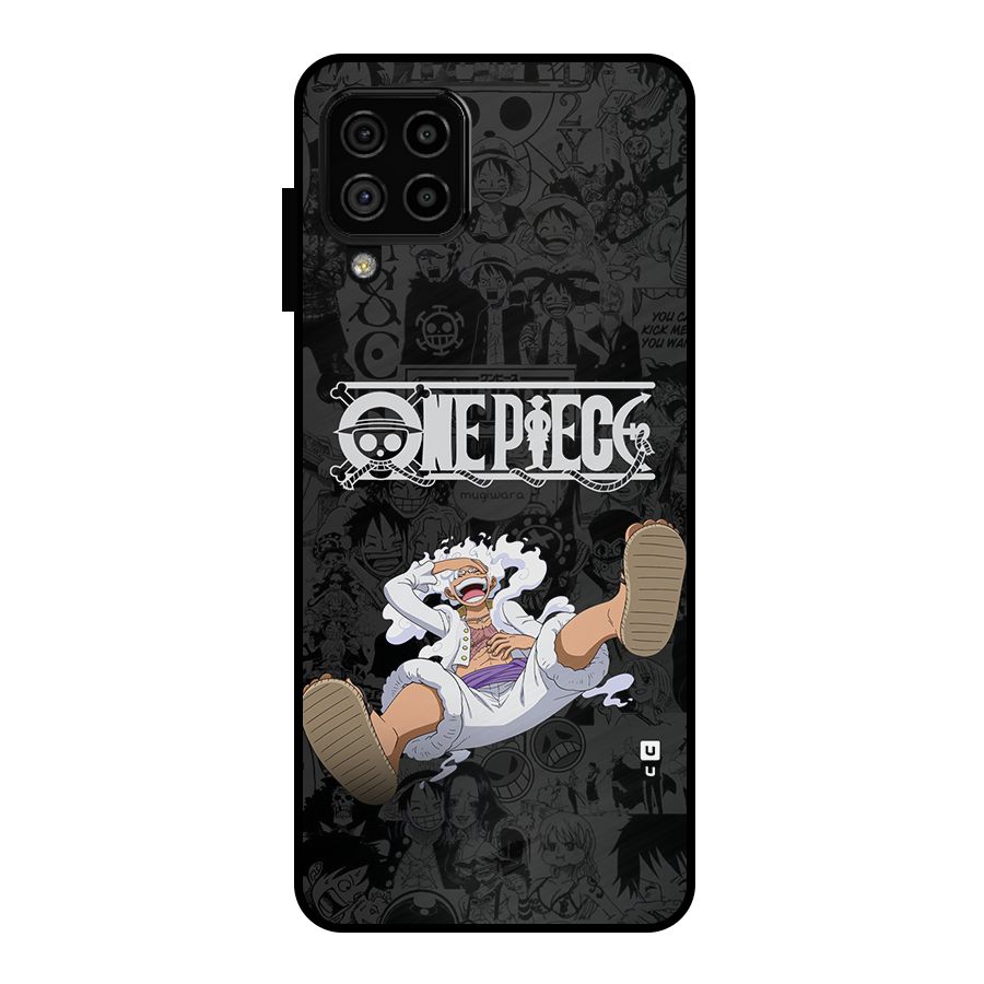 One Piece Manga Laughing Metal Back Case for Galaxy A22 4G