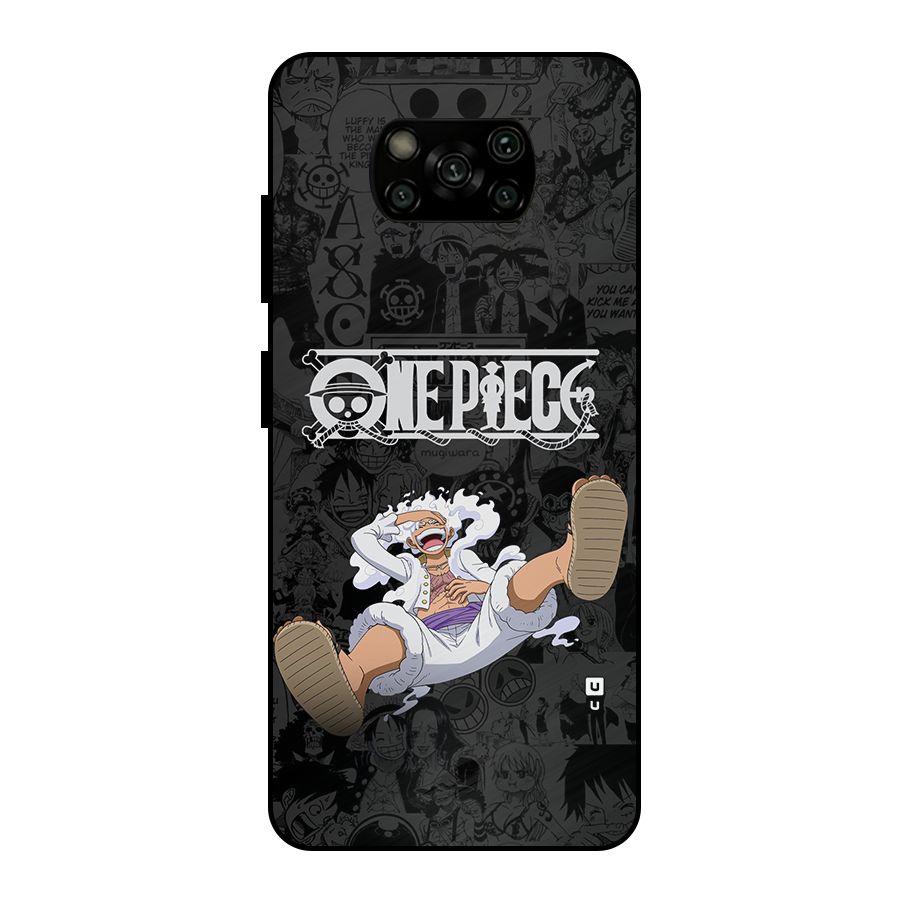 One Piece Manga Laughing Metal Back Case for Poco X3