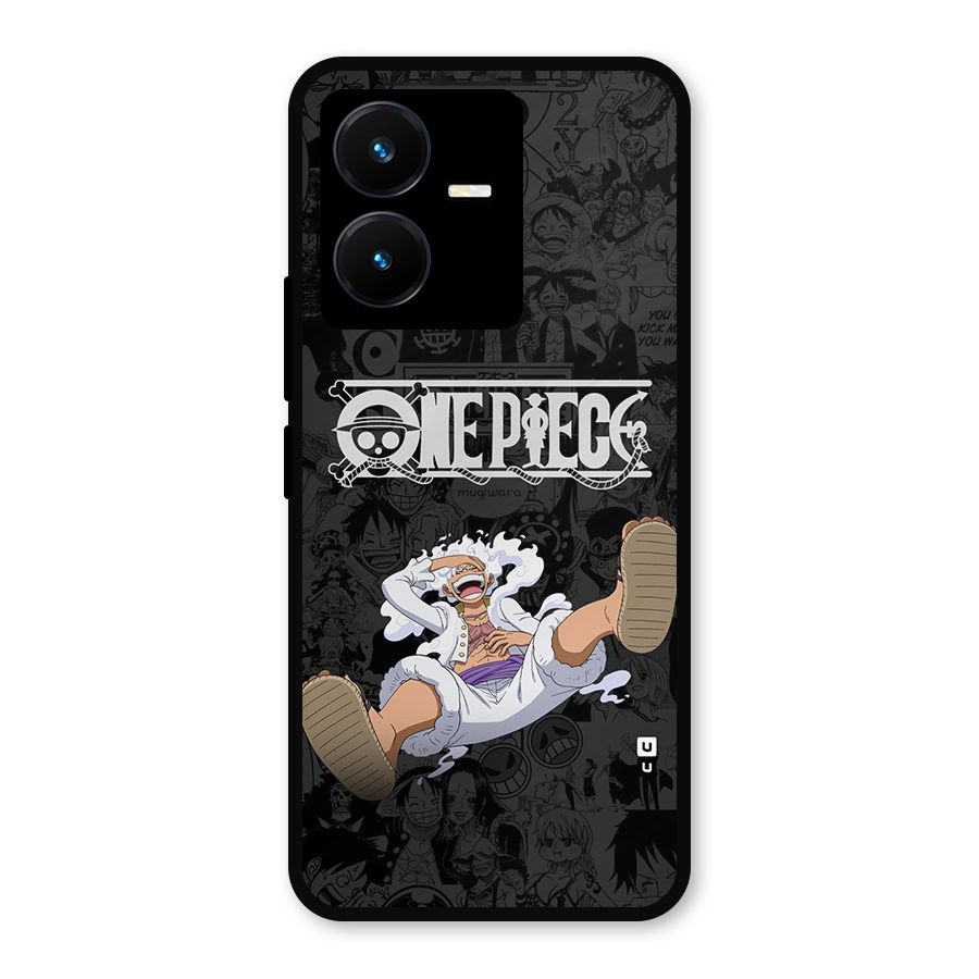 One Piece Manga Laughing Metal Back Case for Vivo Y22s