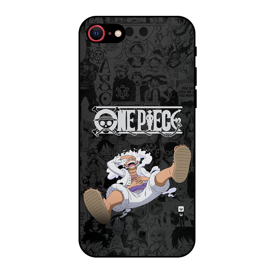 One Piece Manga Laughing Metal Back Case for iPhone SE 2022