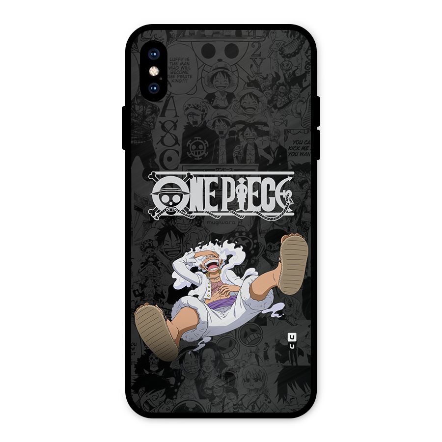 One Piece Manga Laughing Metal Back Case for iPhone XS Max