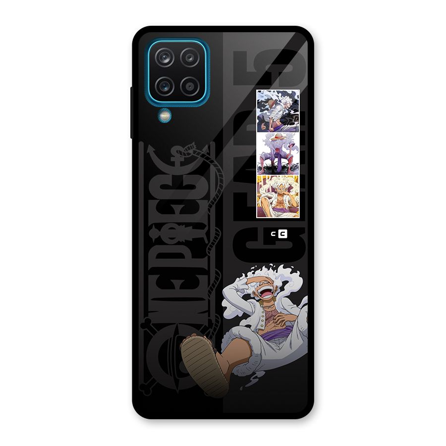 One Piece Monkey D LUffy Gear 5 Glass Back Case for Galaxy A12
