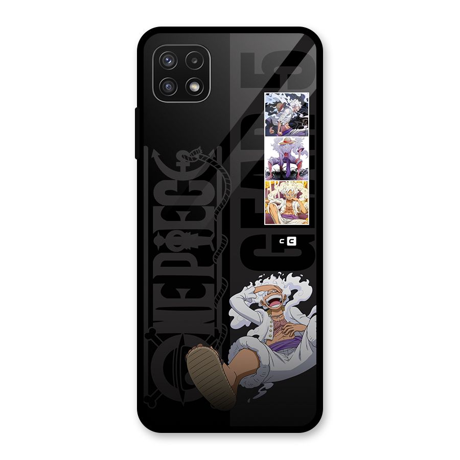 One Piece Monkey D LUffy Gear 5 Glass Back Case for Galaxy A22 5G
