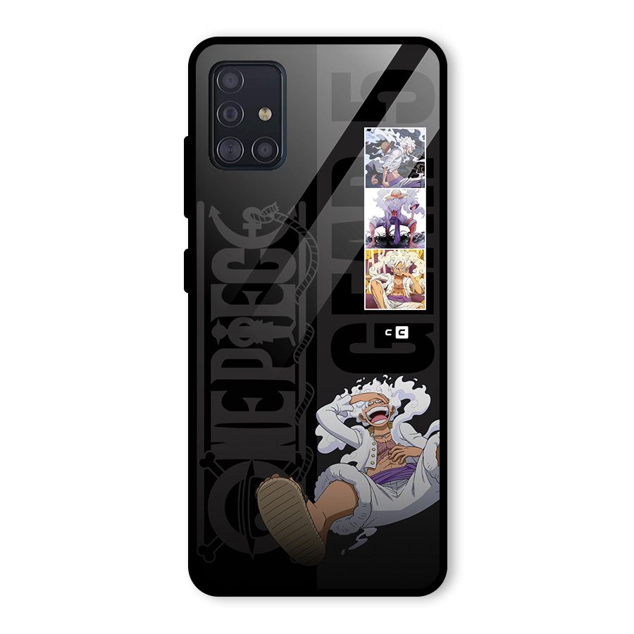 One Piece Monkey D LUffy Gear 5 Glass Back Case for Galaxy A51