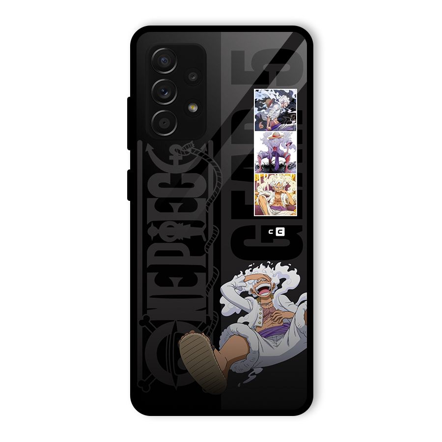 One Piece Monkey D LUffy Gear 5 Glass Back Case for Galaxy A53 5G