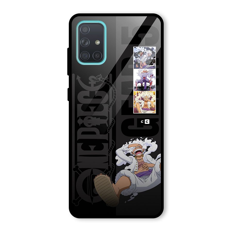 One Piece Monkey D LUffy Gear 5 Glass Back Case for Galaxy A71