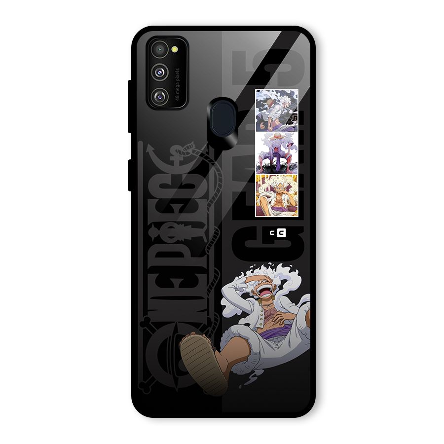 One Piece Monkey D LUffy Gear 5 Glass Back Case for Galaxy M21