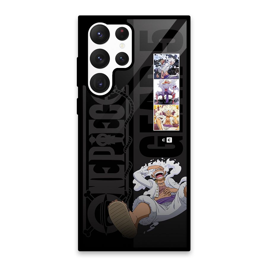 One Piece Monkey D LUffy Gear 5 Glass Back Case for Galaxy S22 Ultra 5G