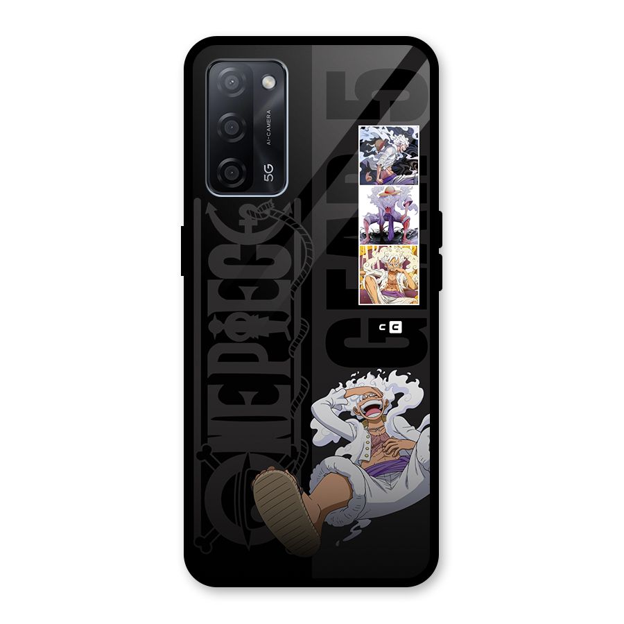 One Piece Monkey D LUffy Gear 5 Glass Back Case for Oppo A53s 5G