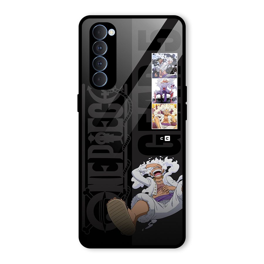 One Piece Monkey D LUffy Gear 5 Glass Back Case for Oppo Reno4 Pro
