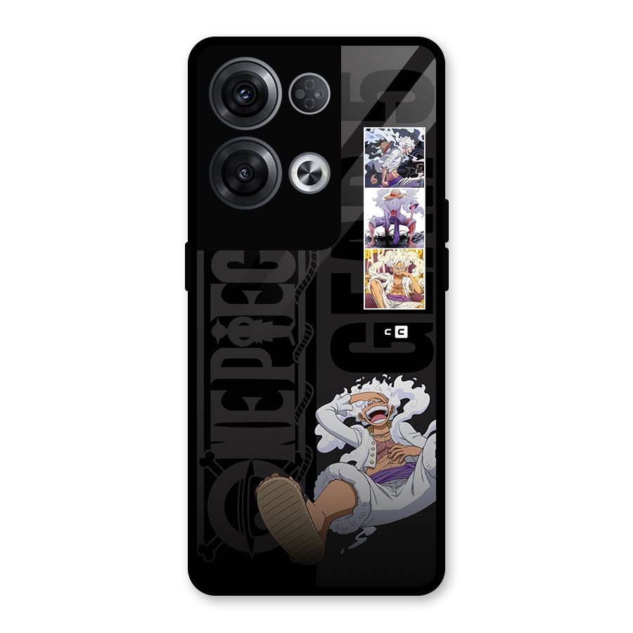 One Piece Monkey D LUffy Gear 5 Glass Back Case for Oppo Reno8 Pro 5G