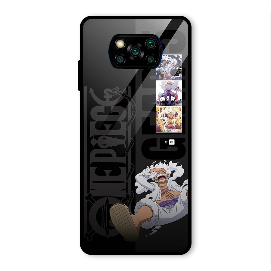 One Piece Monkey D LUffy Gear 5 Glass Back Case for Poco X3 Pro