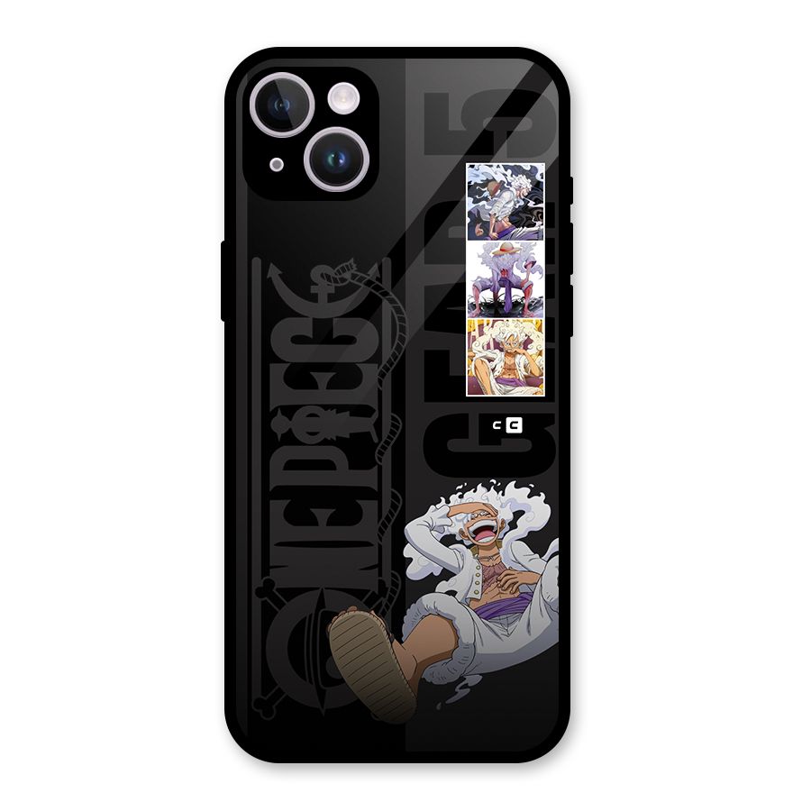 One Piece Monkey D LUffy Gear 5 Glass Back Case for iPhone 14 Plus