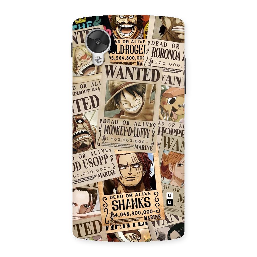 One Piece Most Wanted Back Case for Google Nexsus 5