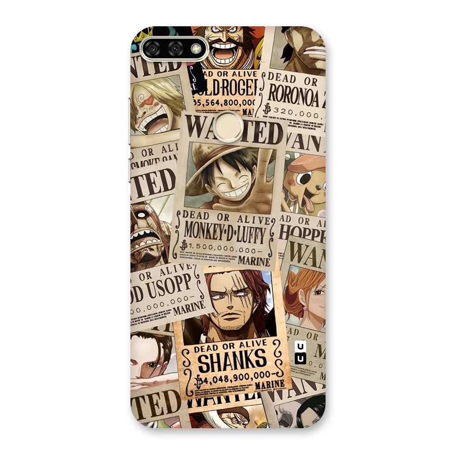 One Piece Most Wanted Back Case for Honor 7A