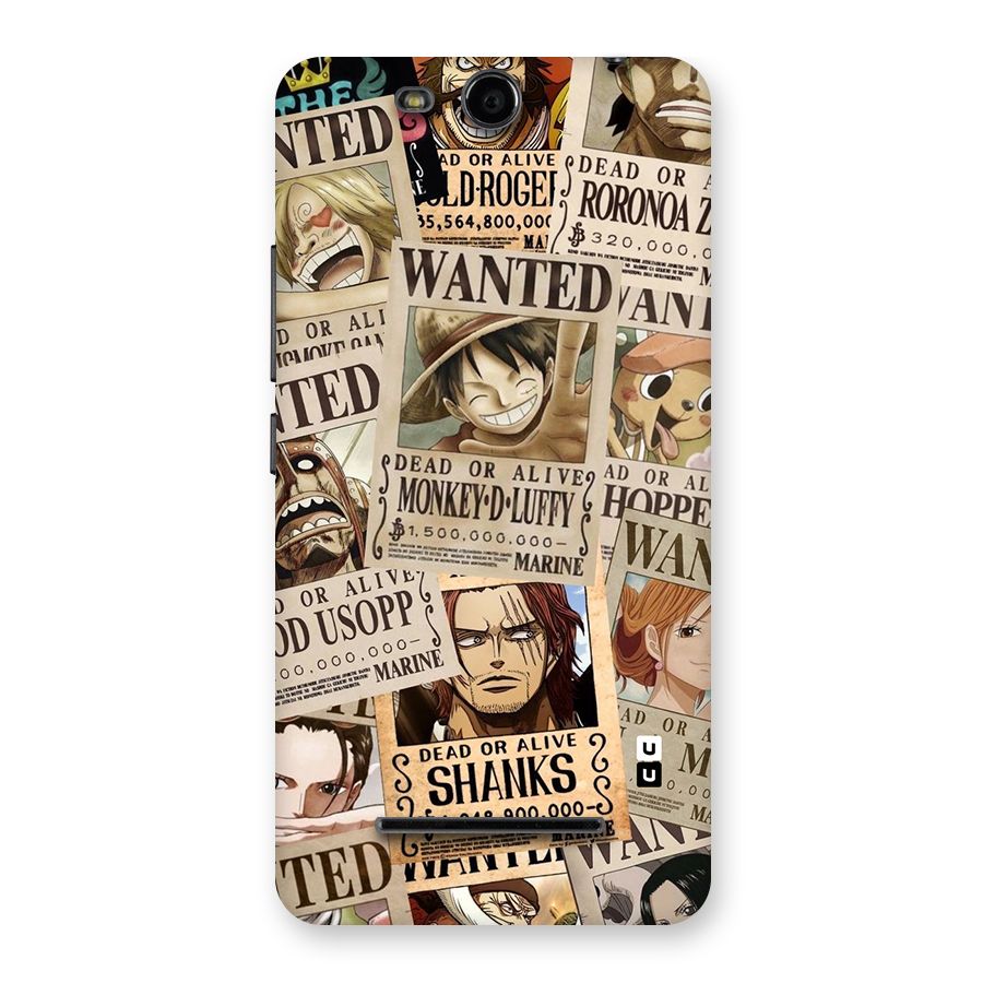 One Piece Most Wanted Back Case for Micromax Canvas Juice 3 Q392