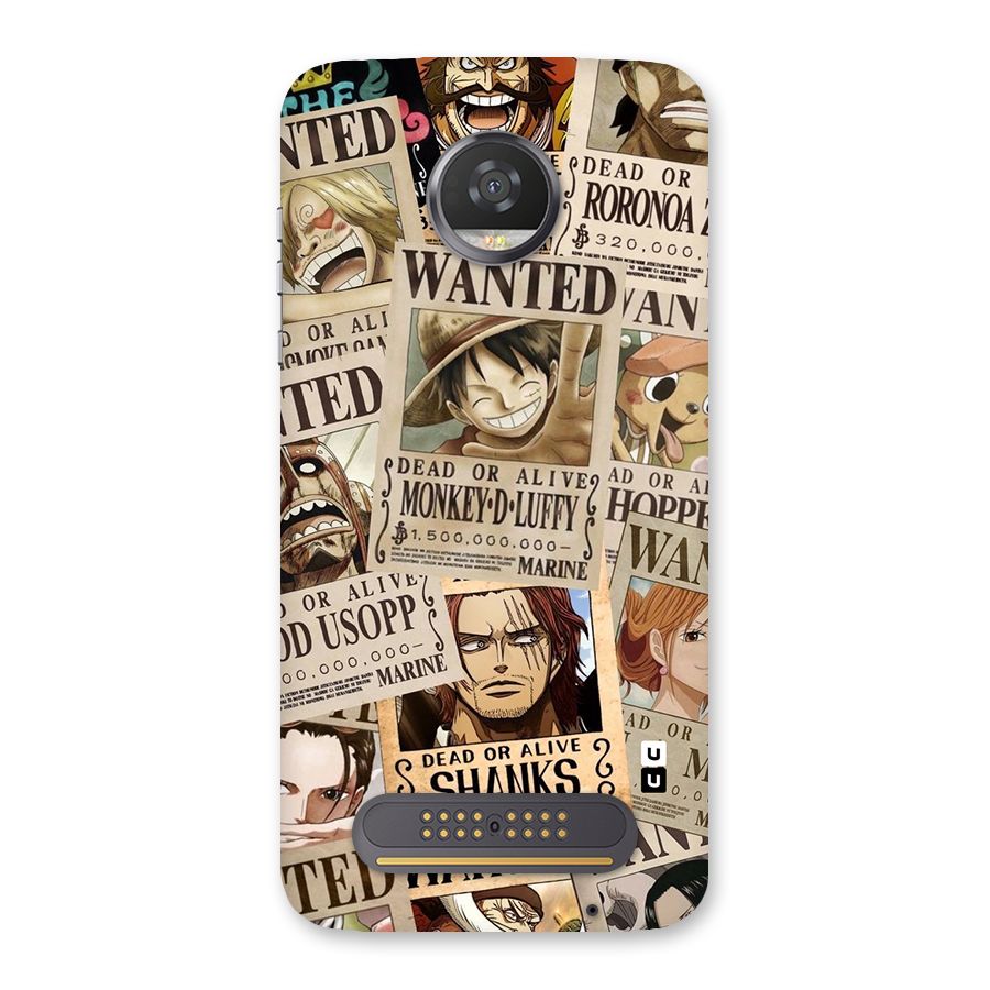 One Piece Most Wanted Back Case for Moto Z2 Play