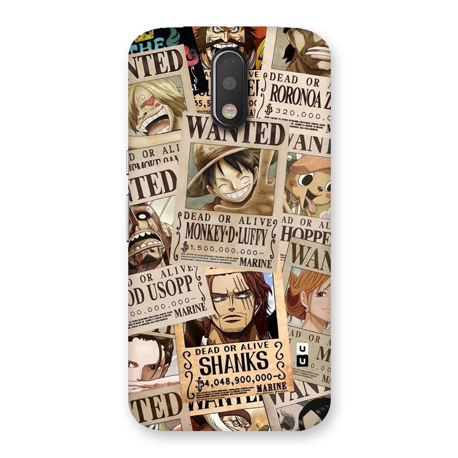 One Piece Most Wanted Back Case for Motorola Moto G4
