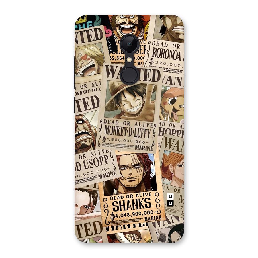 One Piece Most Wanted Back Case for Redmi 5