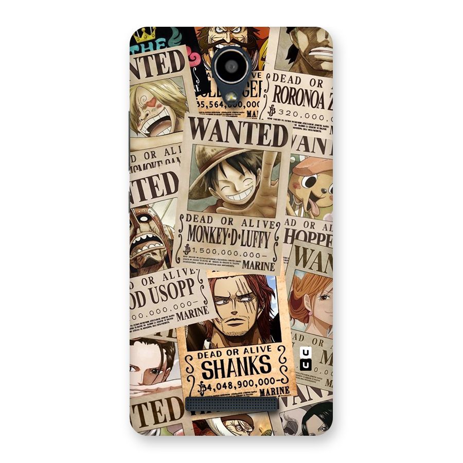 One Piece Most Wanted Back Case for Redmi Note 2