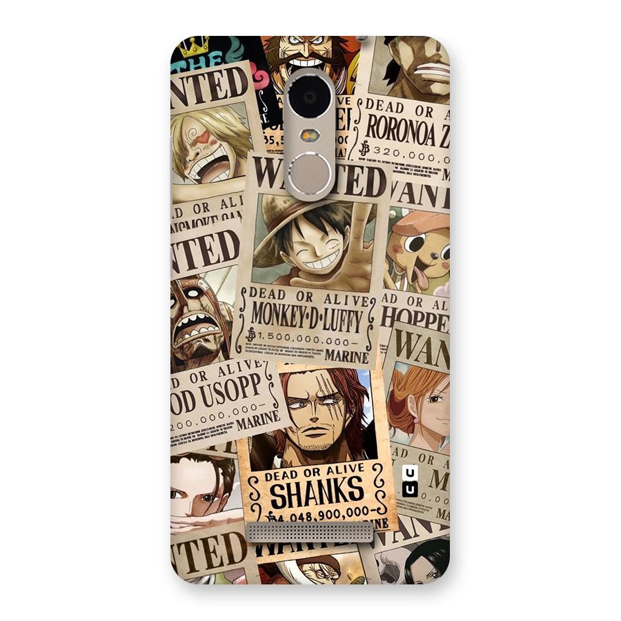 One Piece Most Wanted Back Case for Xiaomi Redmi Note 3