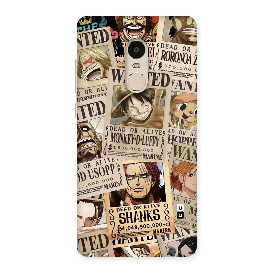 One Piece Most Wanted Back Case for Xiaomi Redmi Note 4
