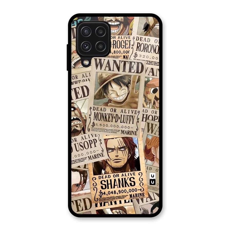 One Piece Most Wanted Glass Back Case for Galaxy A22 4G