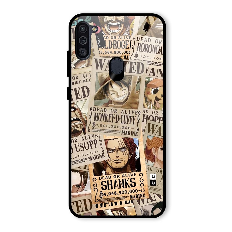 One Piece Most Wanted Glass Back Case for Galaxy M11