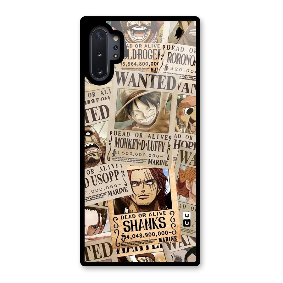 One Piece Most Wanted Glass Back Case for Galaxy Note 10 Plus