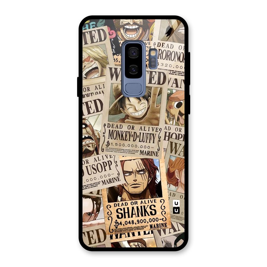 One Piece Most Wanted Glass Back Case for Galaxy S9 Plus