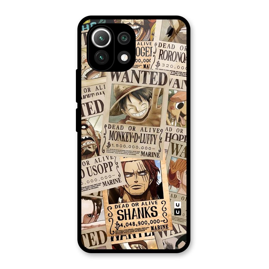 One Piece Most Wanted Glass Back Case for Mi 11 Lite
