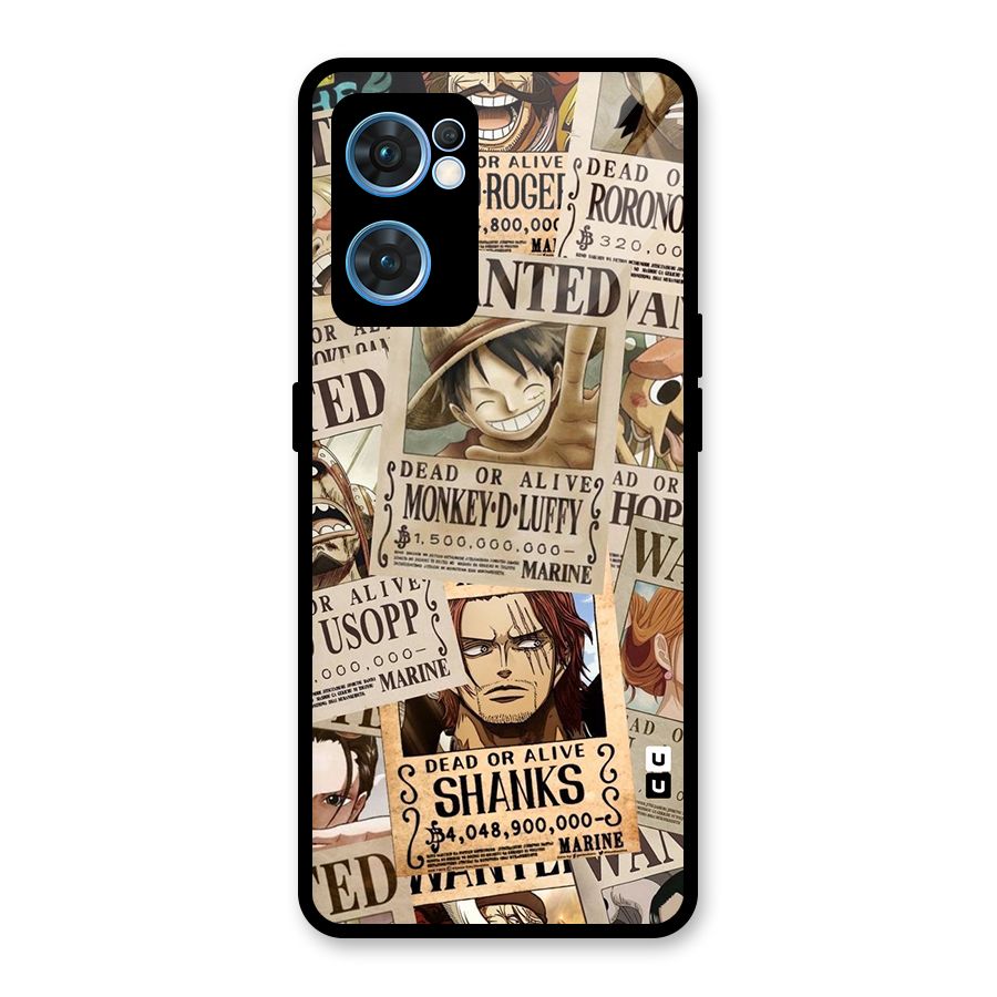 One Piece Most Wanted Glass Back Case for Oppo Reno7 5G
