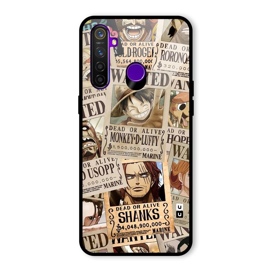 One Piece Most Wanted Glass Back Case for Realme 5 Pro