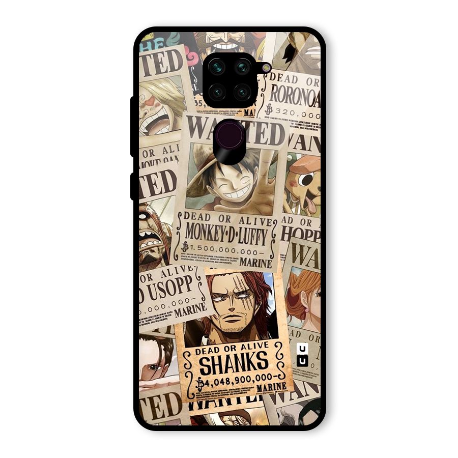 One Piece Most Wanted Glass Back Case for Redmi Note 9