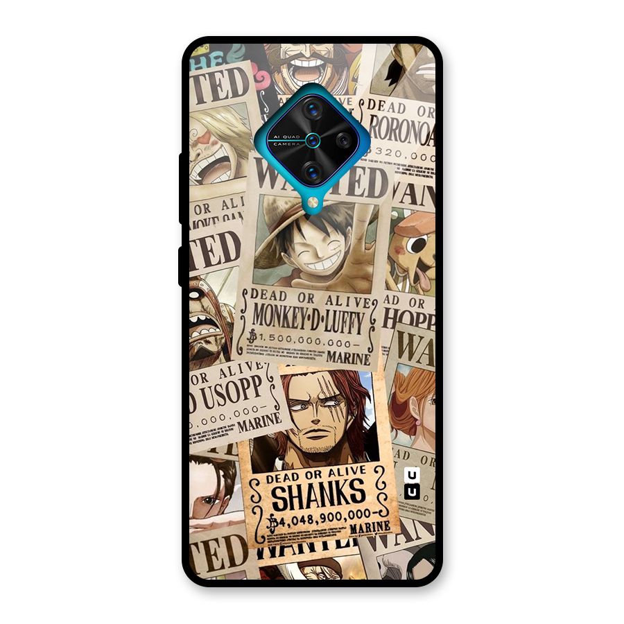 One Piece Most Wanted Glass Back Case for Vivo S1 Pro