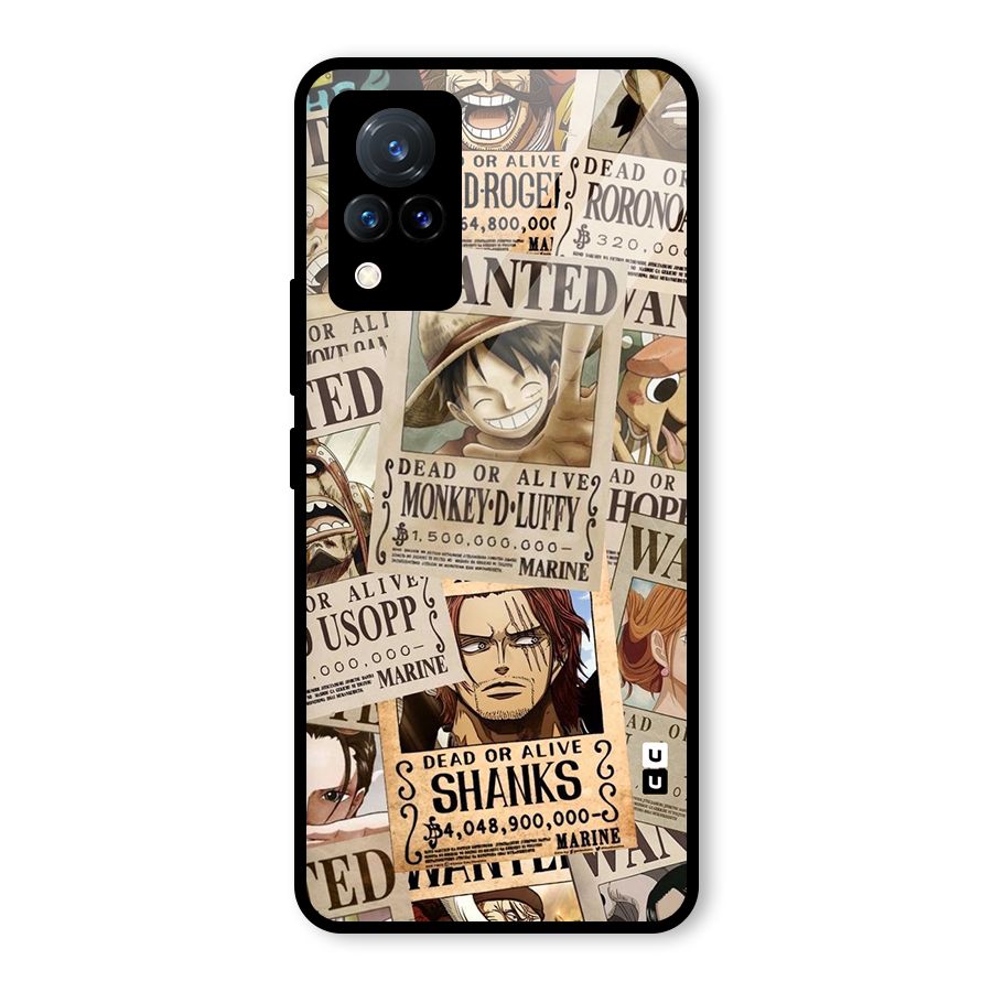 One Piece Most Wanted Glass Back Case for Vivo V21 5G