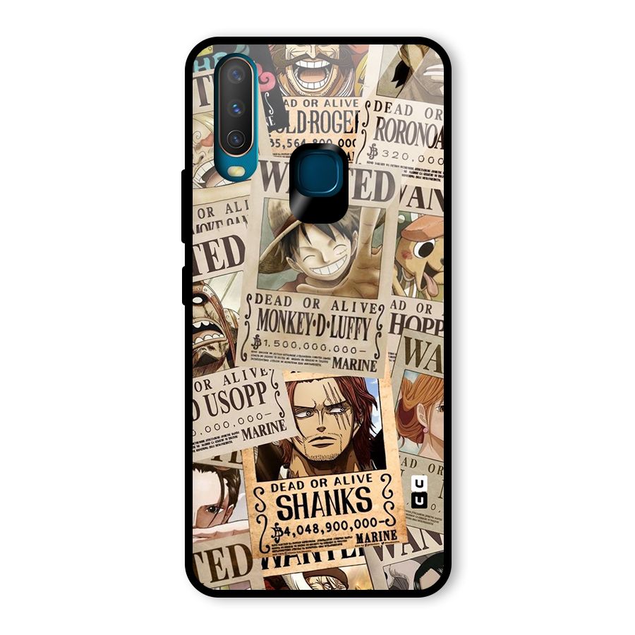 One Piece Most Wanted Glass Back Case for Vivo Y12