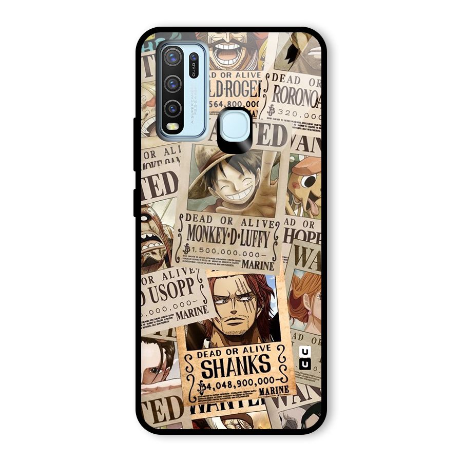 One Piece Most Wanted Glass Back Case for Vivo Y30
