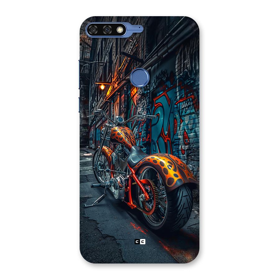 Orange Fatbike Back Case for Honor 7C