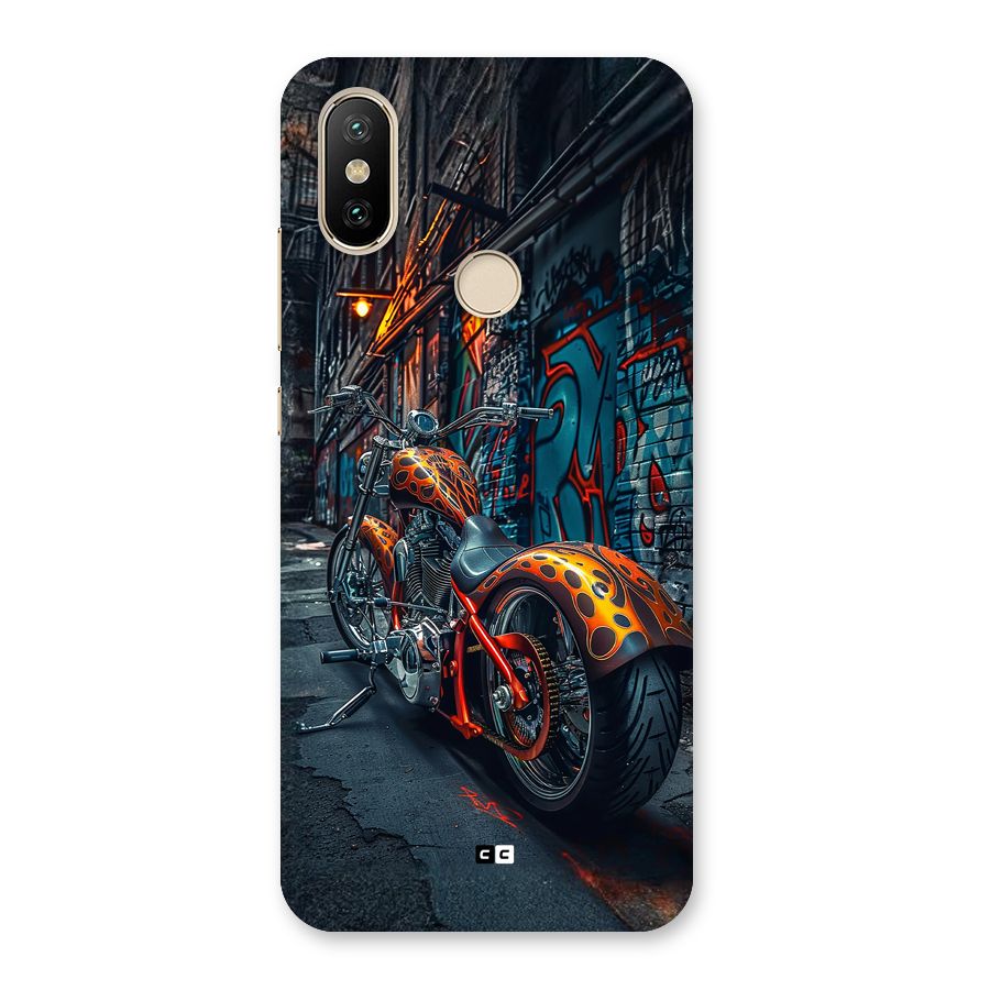 Orange Fatbike Back Case for Mi A2