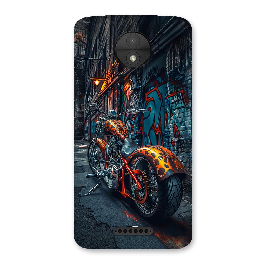 Orange Fatbike Back Case for Moto C