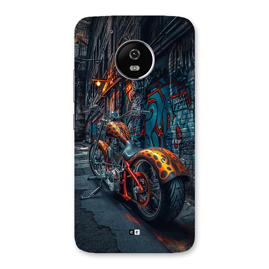 Orange Fatbike Back Case for Moto G5