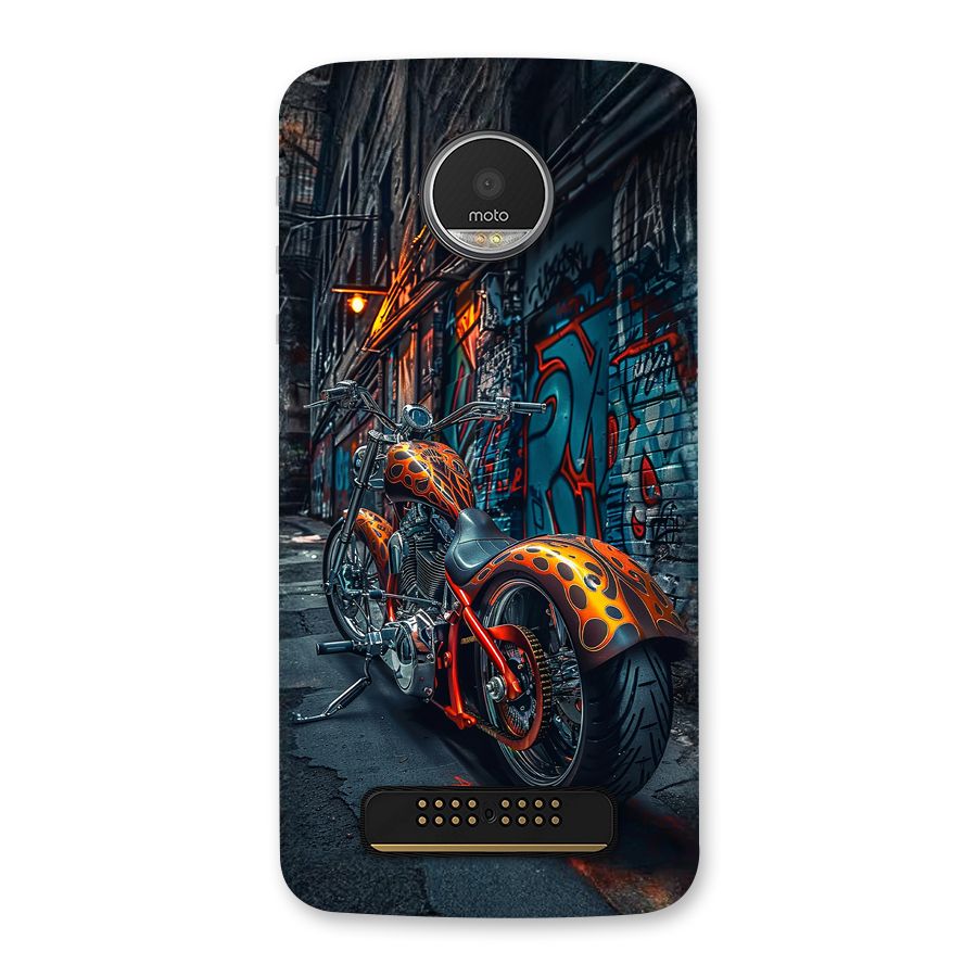 Orange Fatbike Back Case for Moto Z Play