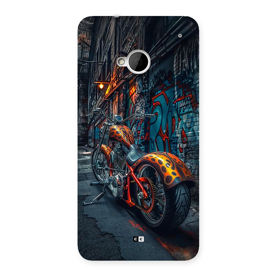 Orange Fatbike Back Case for One M7 (Single Sim)