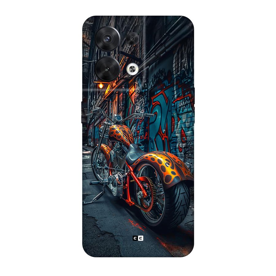 Orange Fatbike Back Case for Oppo Reno8 5G