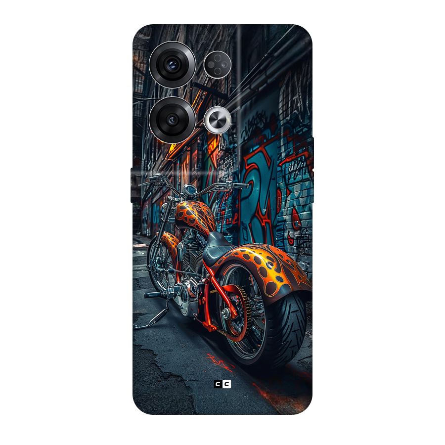 Orange Fatbike Back Case for Oppo Reno8 Pro 5G