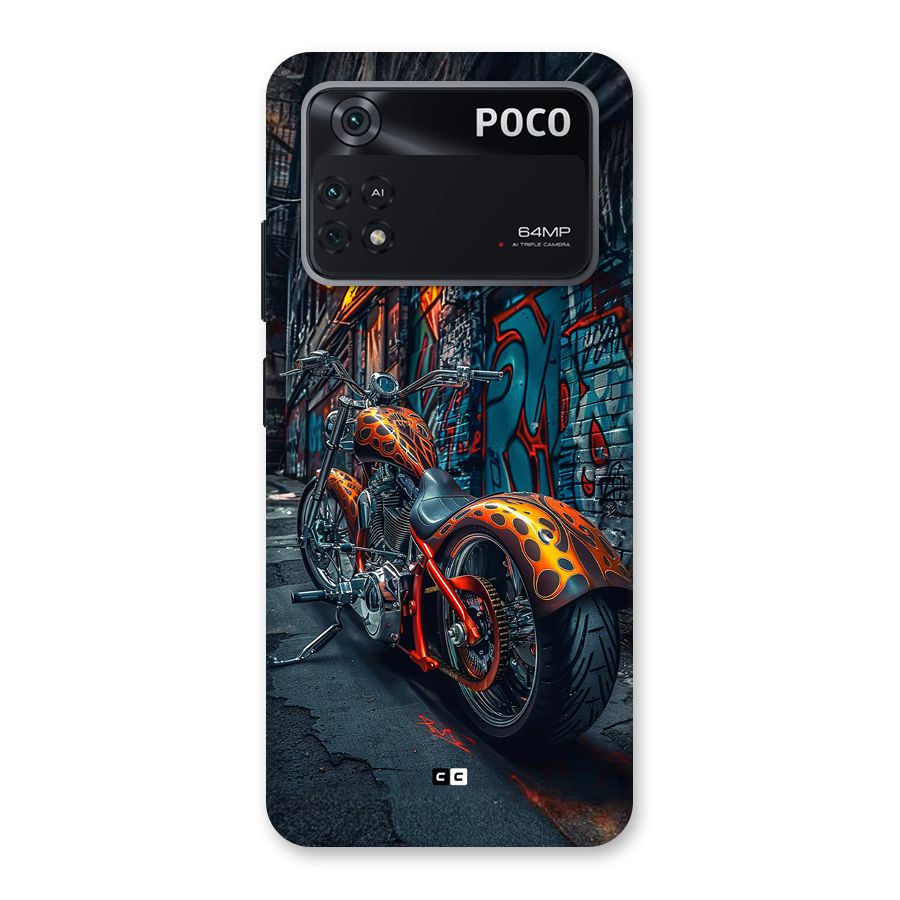 Orange Fatbike Back Case for Poco M4 Pro 4G