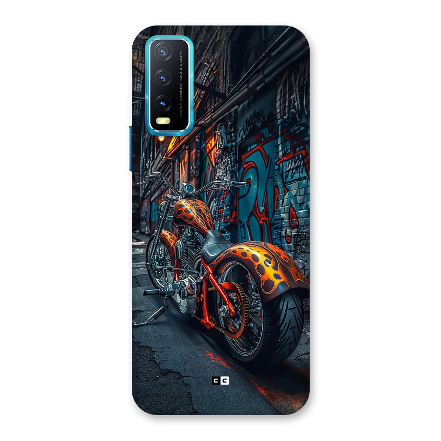 Orange Fatbike Back Case for Vivo Y20