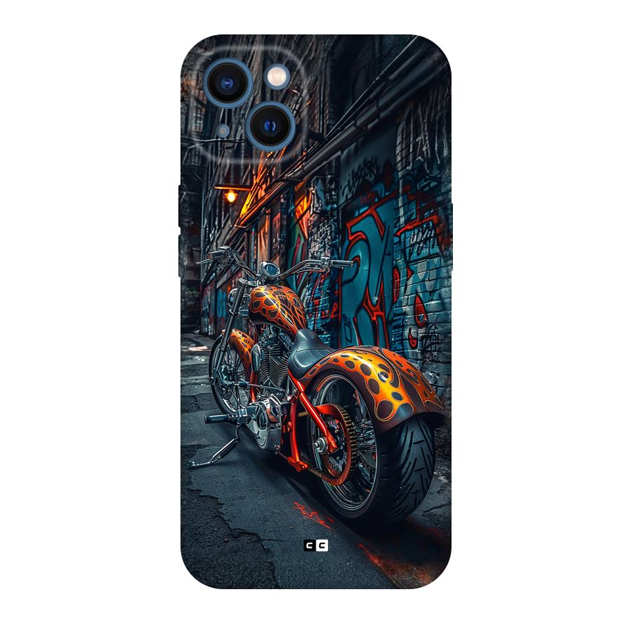 Orange Fatbike Back Case for iPhone 13