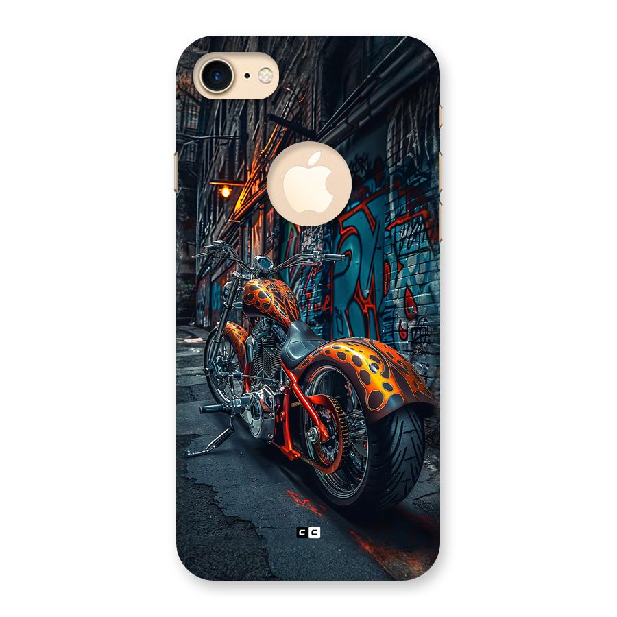 Orange Fatbike Back Case for iPhone 7 Logo Cut
